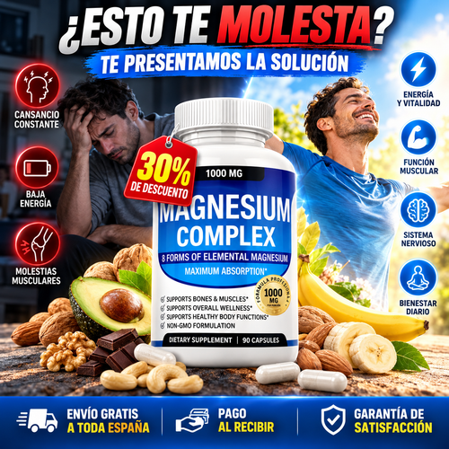 Magnesio Complex 1000 mg – 6 Formas de Alta Absorción