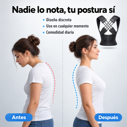 PostureFlex Pro®️: Corrector de Postura Ajustable e Invisible