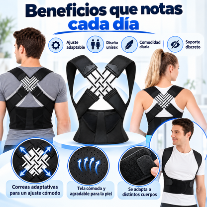 PostureFlex Pro®️: Corrector de Postura Ajustable e Invisible